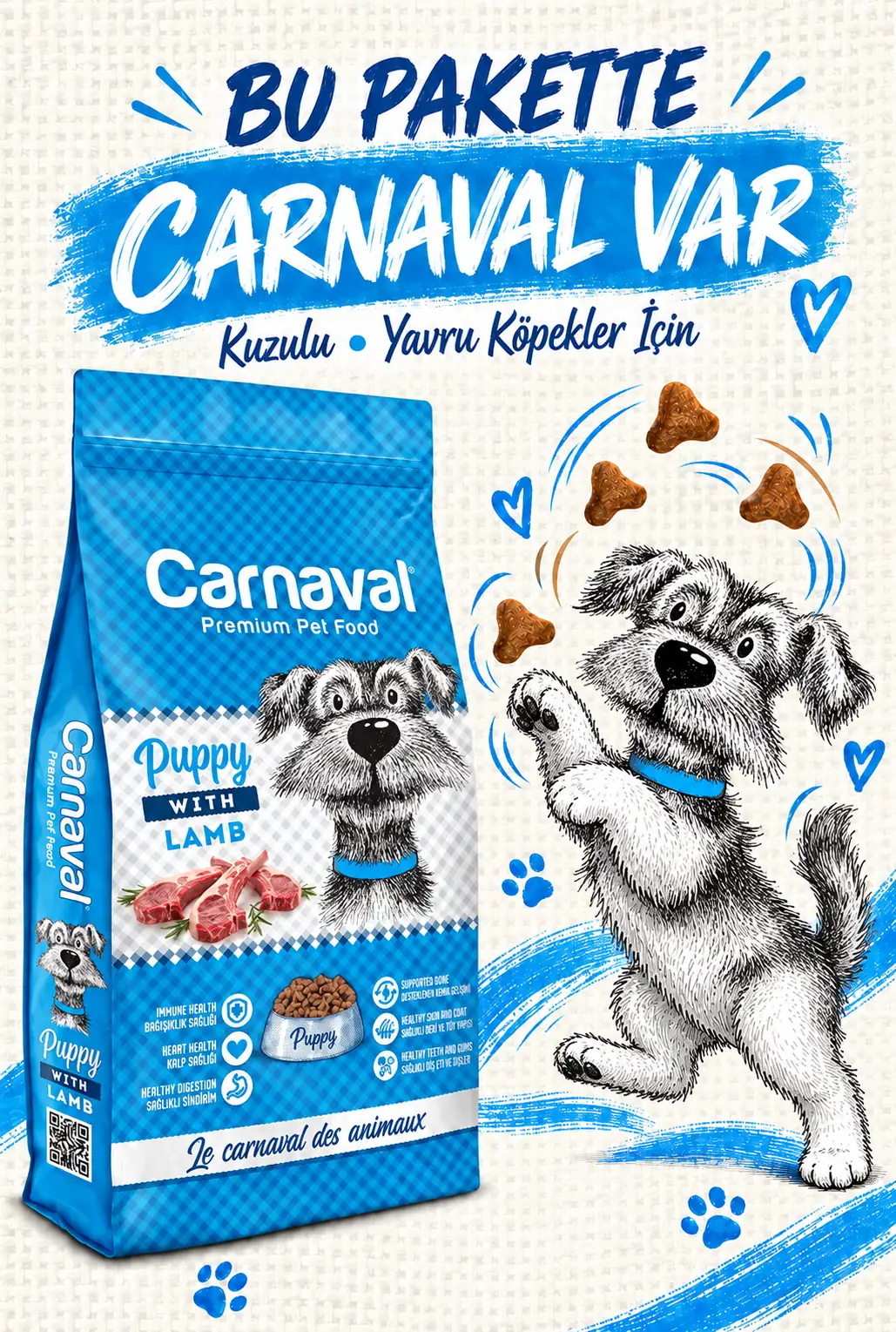 Kuzu Etli Ve Pirinçli Yavru Köpek Maması 15 Kg