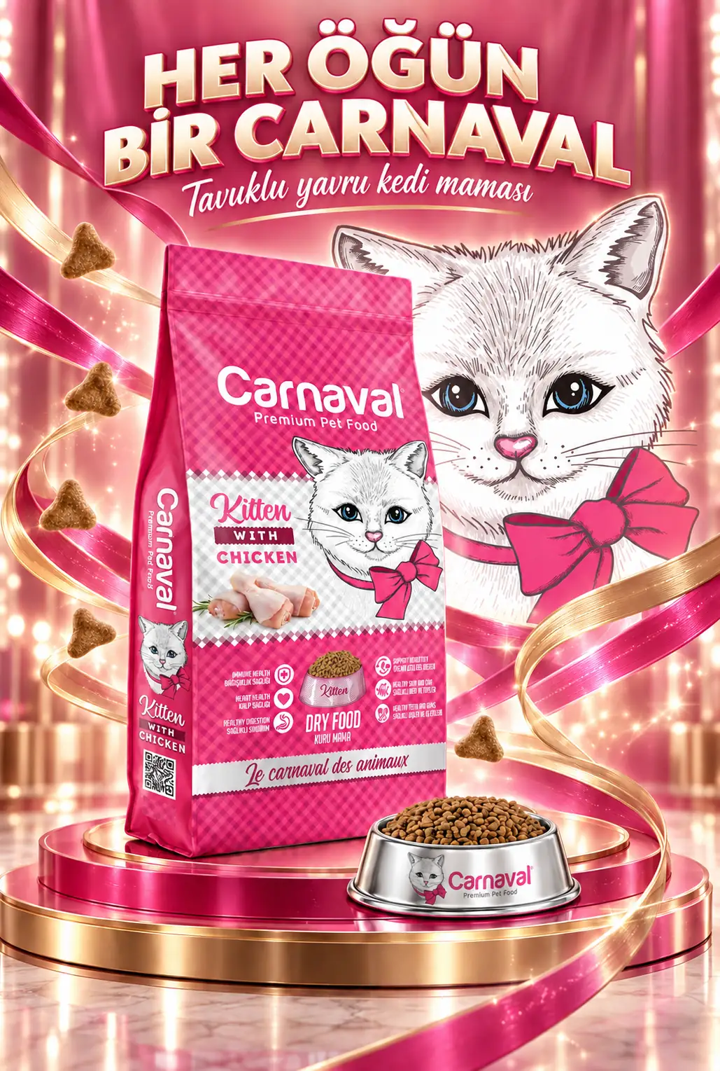 Tavuklu Yavru Kedi Maması 4.5kg (3X1.5KG)