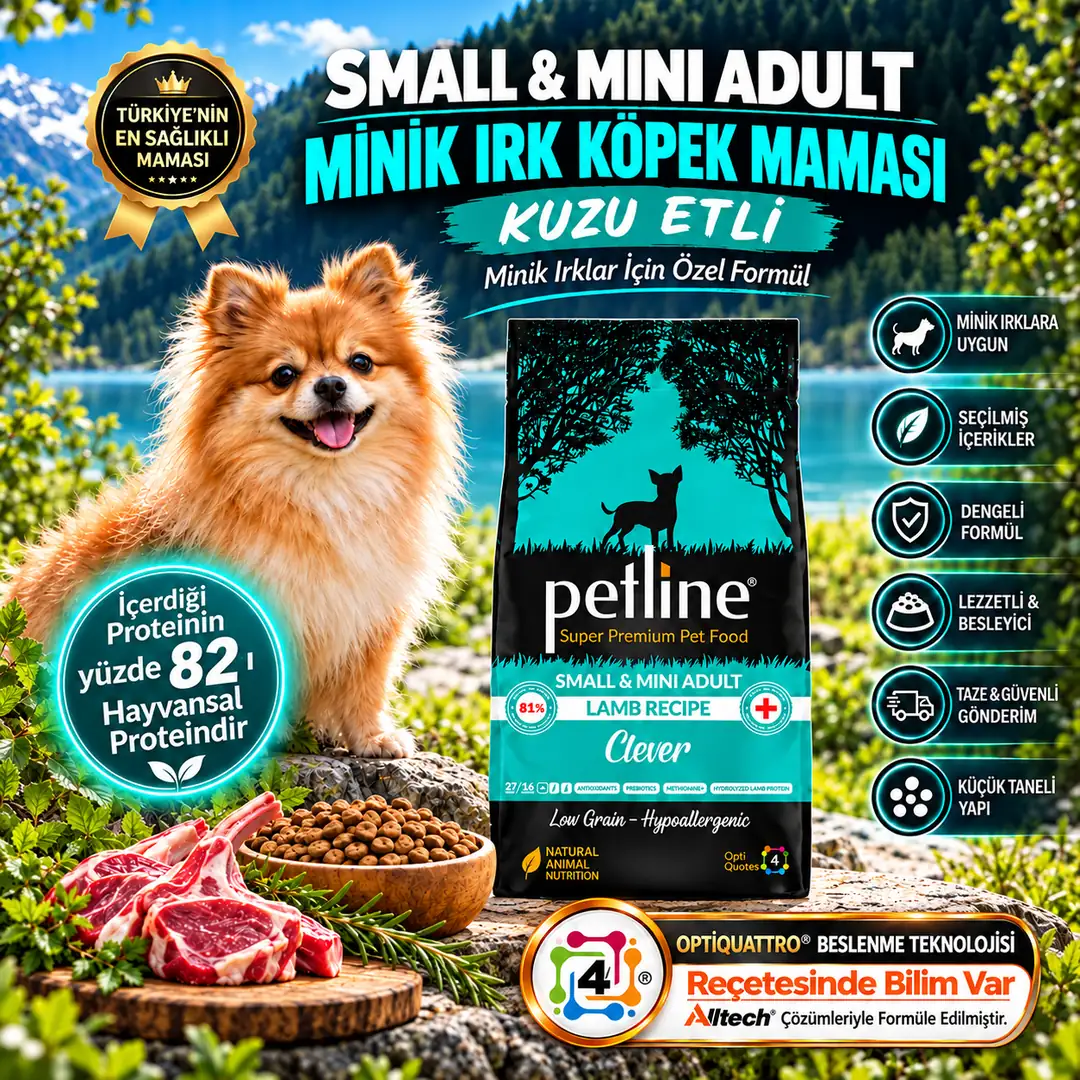 Mini Irk Köpeklere Özel Geliştirilmiş Kuzu Etli Köpek Maması 6 Kg Clever
