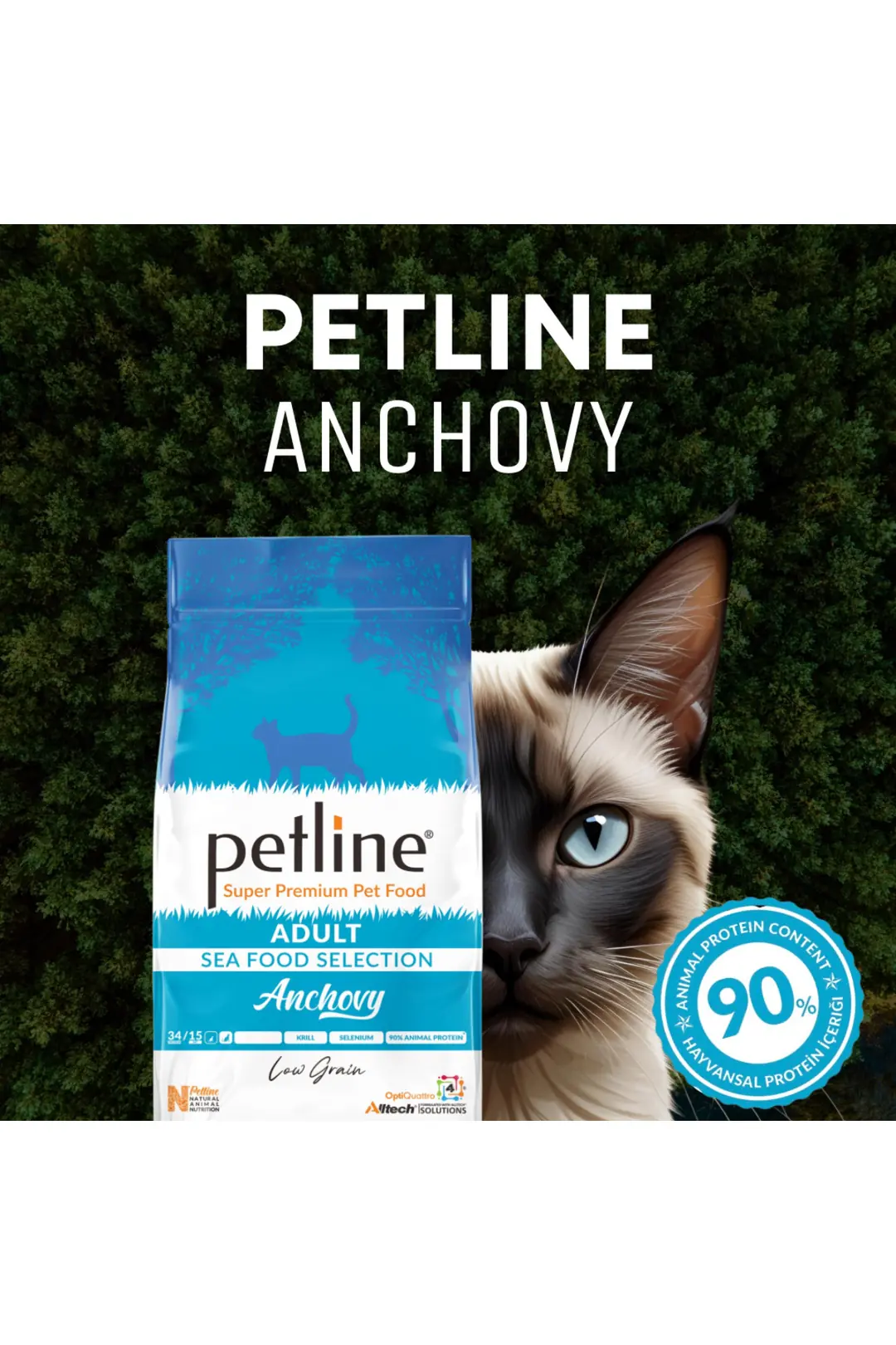 Yerli Karadeniz Hamsili - Balıklı Yetişkin Kedi Maması 3kg (2X1.5KG) - Anchovy