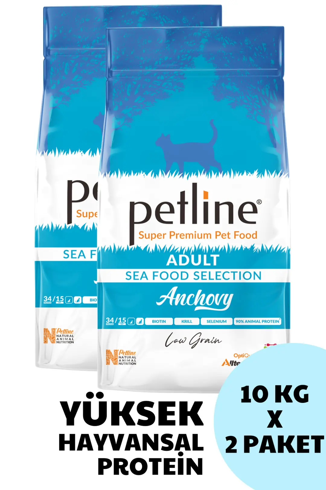 Yerli Karadeniz Hamsili - Balıklı Yetişkin Kedi Maması 20kg (2X10KG)- Anchovy