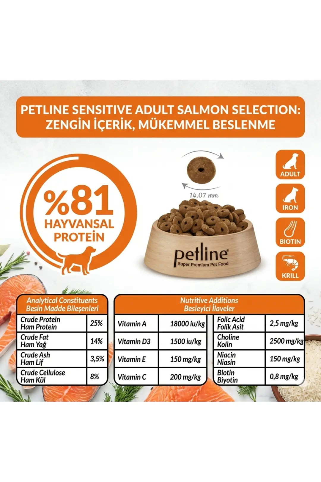 Tüy Ve Deri Sağlığı Için Özel Formüllü Sensitive Somonlu Yetişkin Köpek Maması 3 Kg