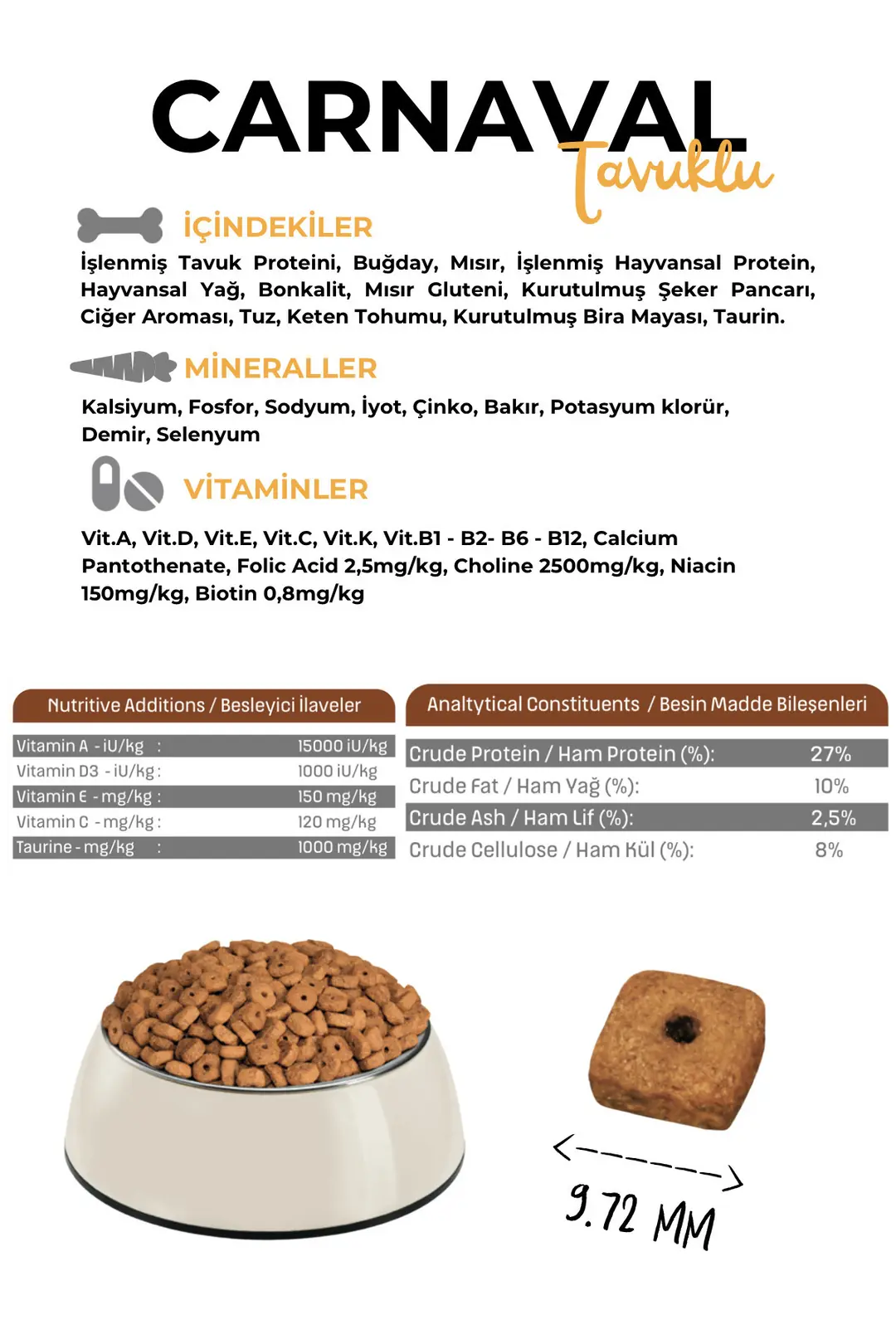 Tavuklu Yetişkin Kedi Maması 1.5kg