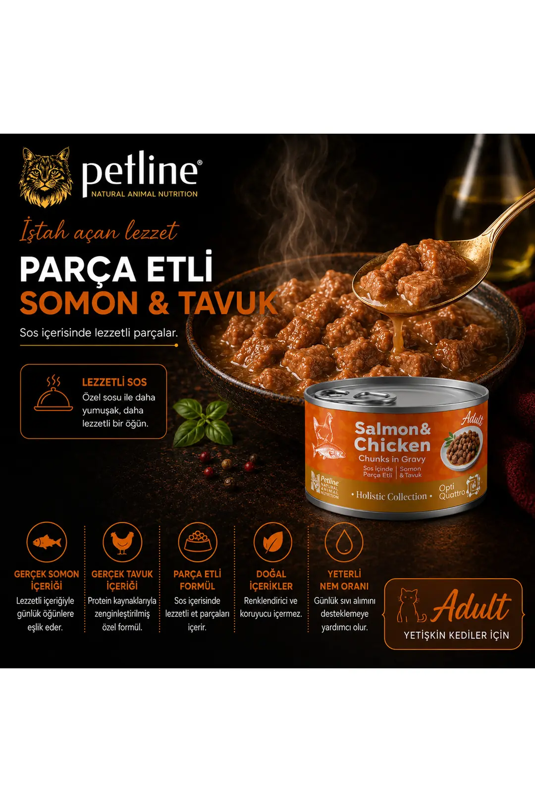 Somon Ve Tavuklu Kedi Konservesi 85 Gr