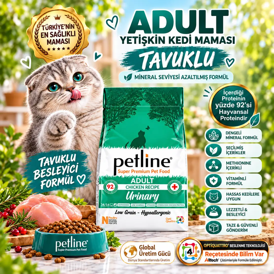 Urinary Tavuklu Idrar Yolu Destek Yetişkin Kedi Maması 1.5 Kg