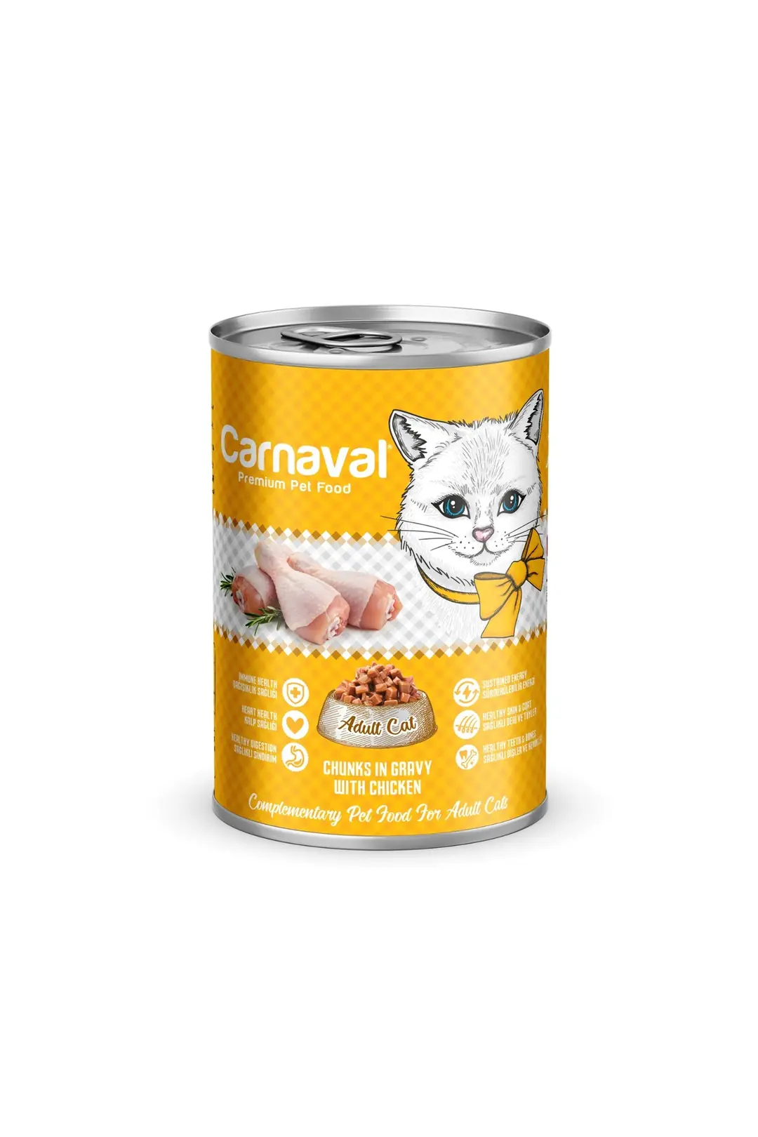 Kaliteli Yaş Mama 48 Adet Yetişkin Kedi Konservesi - Tavuklu 400 gr
