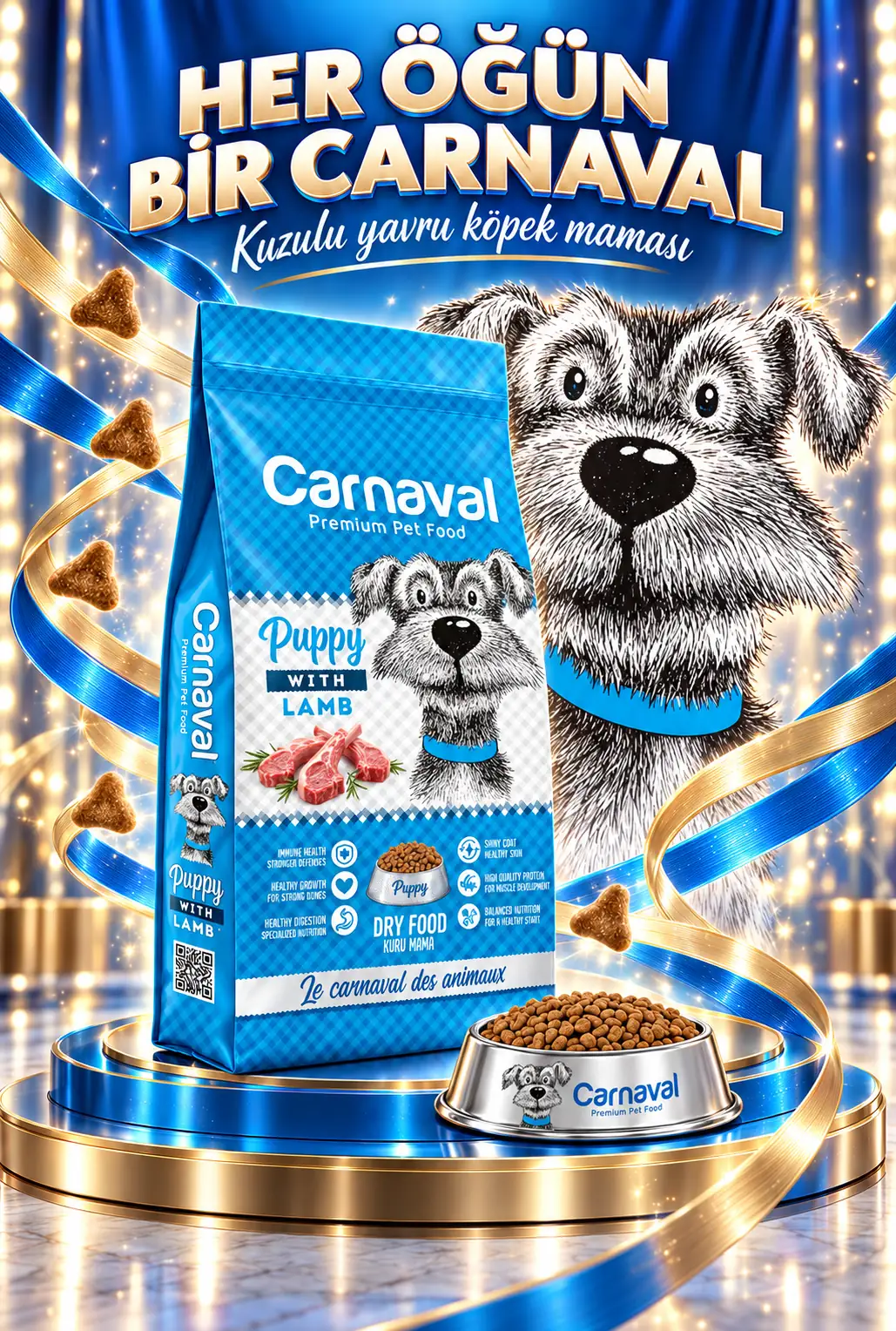 Kuzu Etli Ve Pirinçli Yavru Köpek Maması 15 Kg
