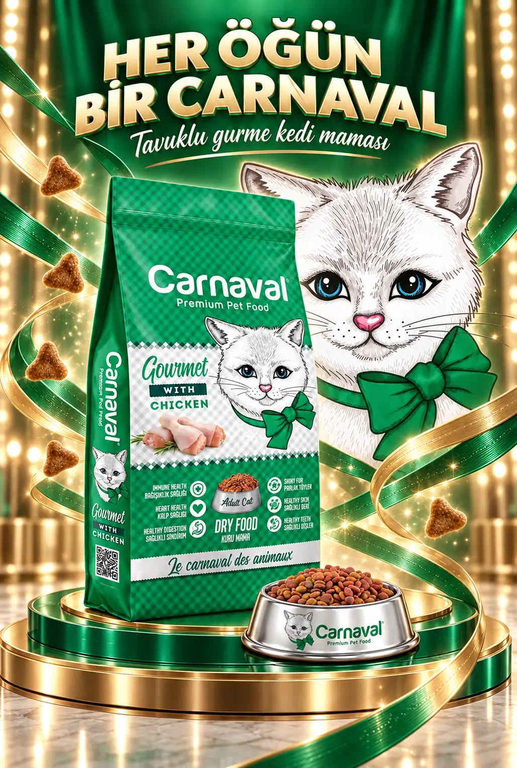 Gourmet Tavuklu Ve Sebzeli Yetişkin Kedi Maması 15kg