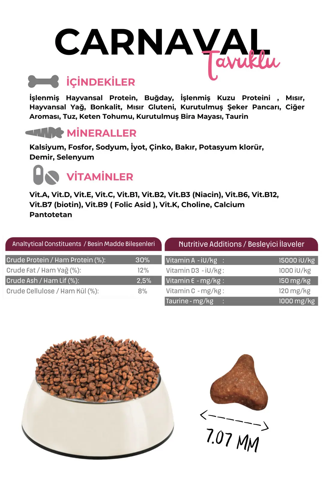 Tavuklu Yavru Kedi Maması 3kg (2X1.5KG)
