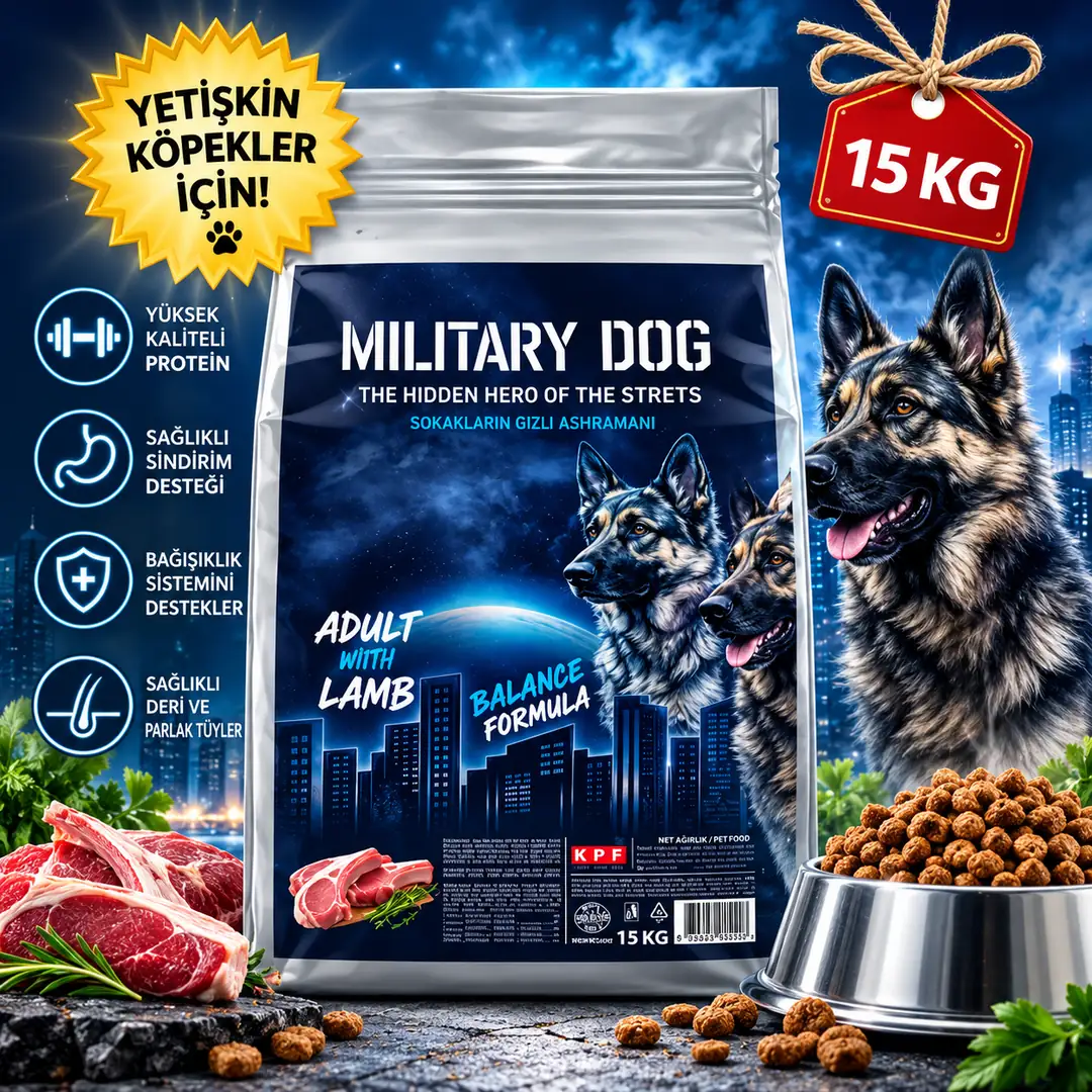 Kuzu Etli Yetişkin Köpek Maması 15 KG (Özel Kolili Gönderim - Hasarsız Teslimat)