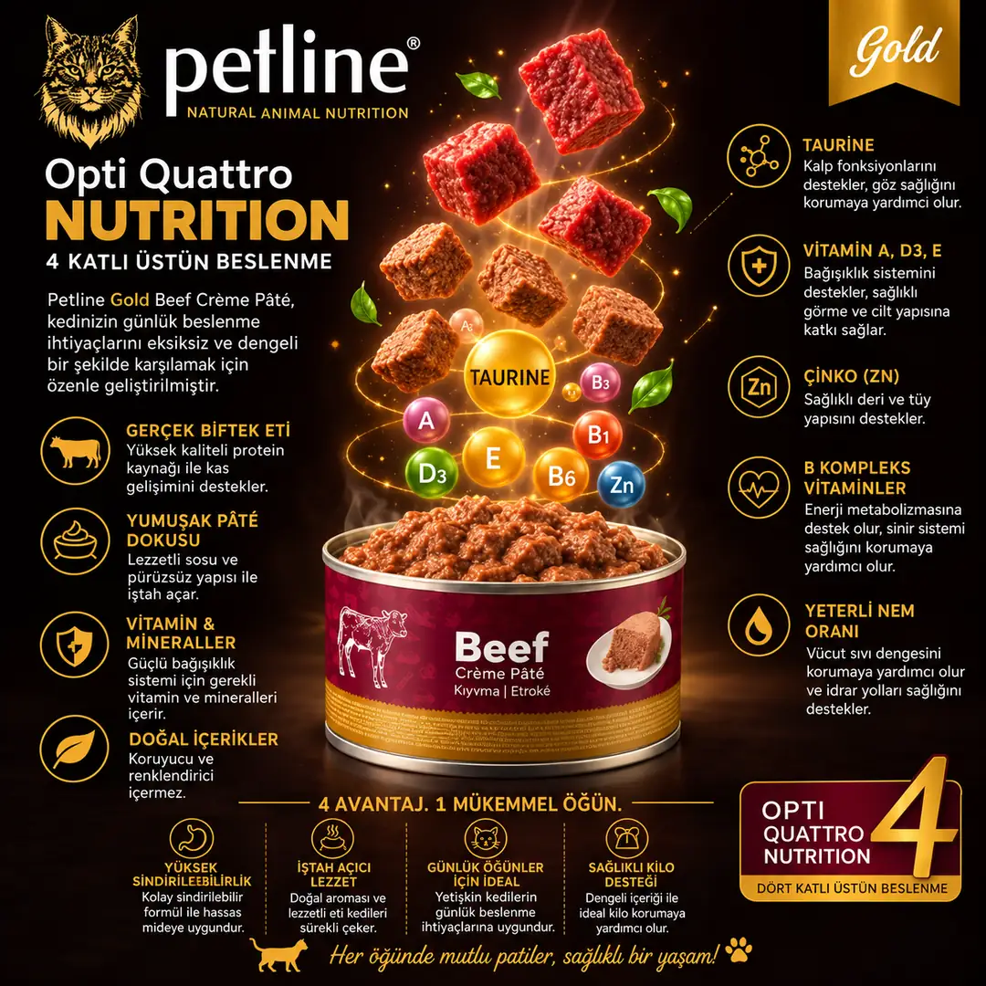 Biftekli Konserve Yaş Kedi Maması 85 Gr Pate "8 Adet gönderilmektedir"