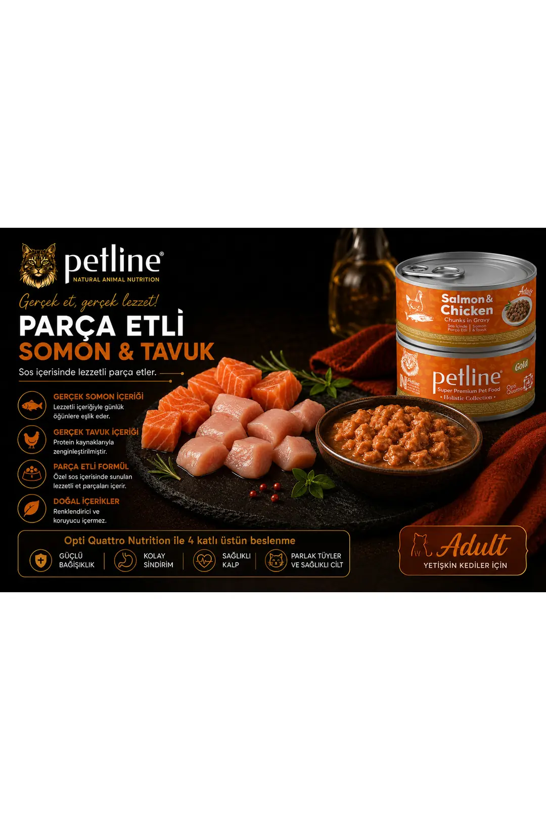 Somon Ve Tavuklu Kedi Konservesi 85 Gr