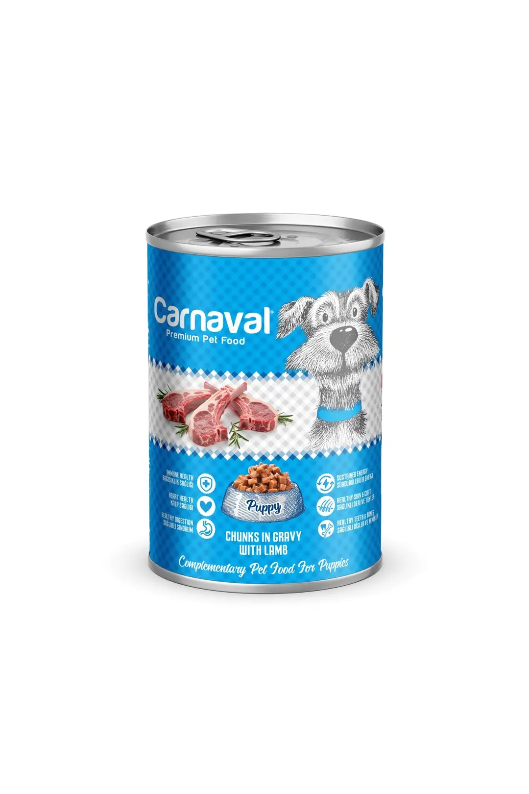 Kaliteli Yaş Mama 48 Adet Yavru Köpek Konservesi - Kuzu Etli 400 gr