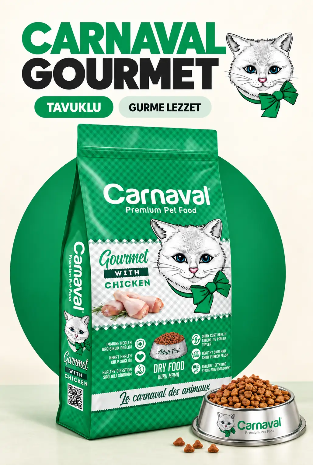 Gourmet Tavuklu Ve Sebzeli Yetişkin Kedi Maması 15kg