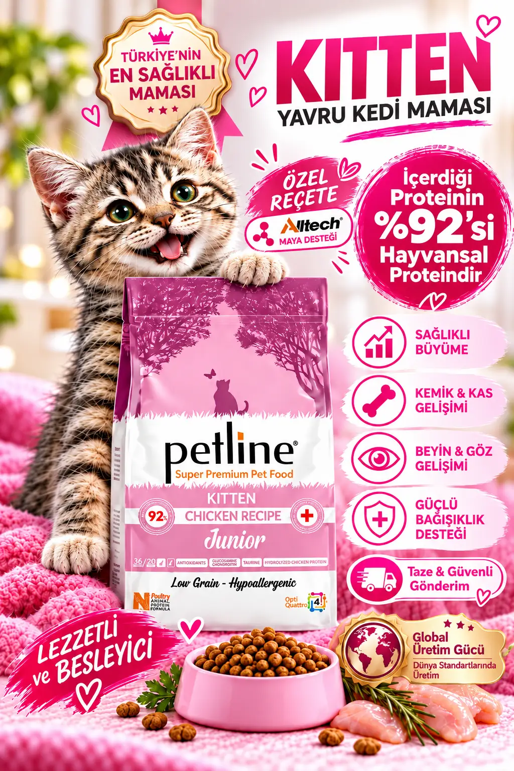 Tavuklu Yavru Kedi Maması 20kg ( 2 X 10kg ) - Junıor Kıtten