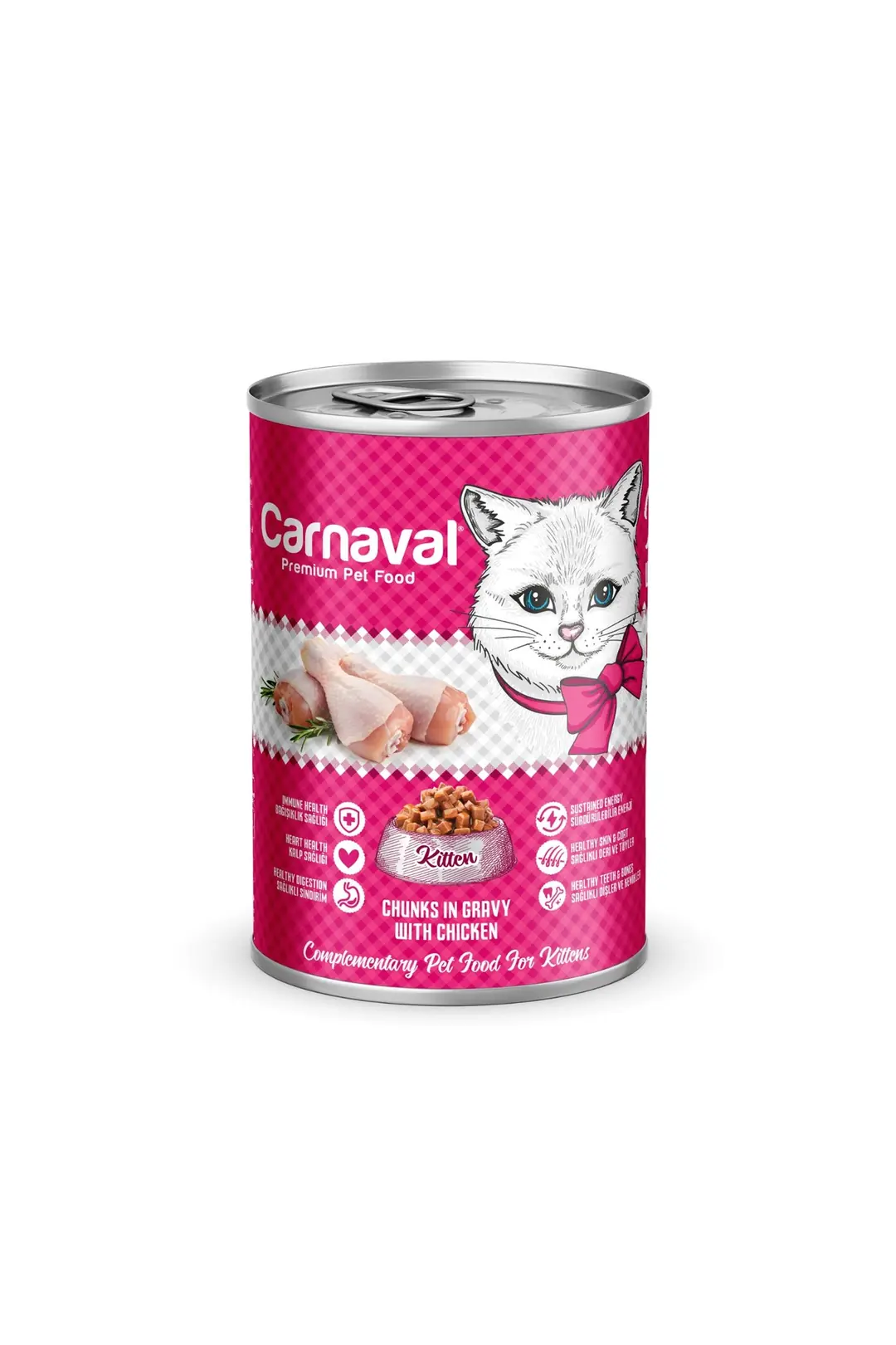 Premium Yavru Kedi Konservesi Tavuklu 400 Gr X 12 adet