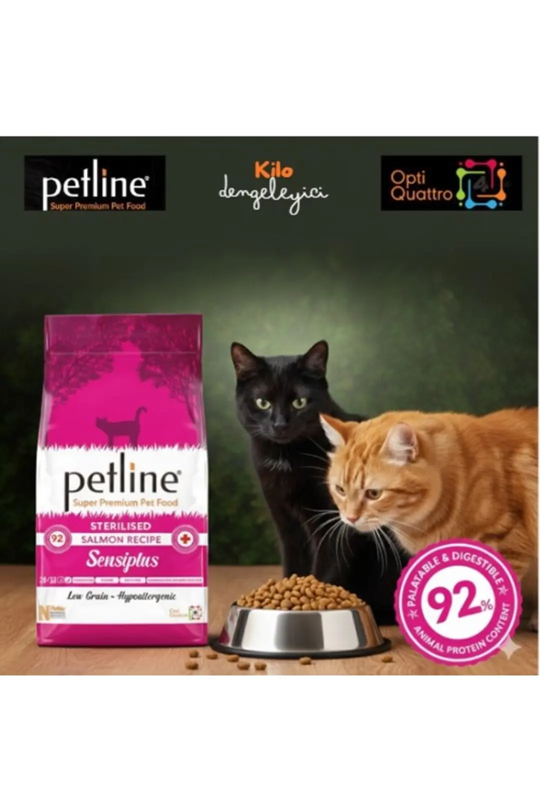 Kilo Almasını Engelleyici Diyet Özellikli Kısır Mama- Somonlu Yetişkin Kedi Maması 1.5kg - Sensiplus