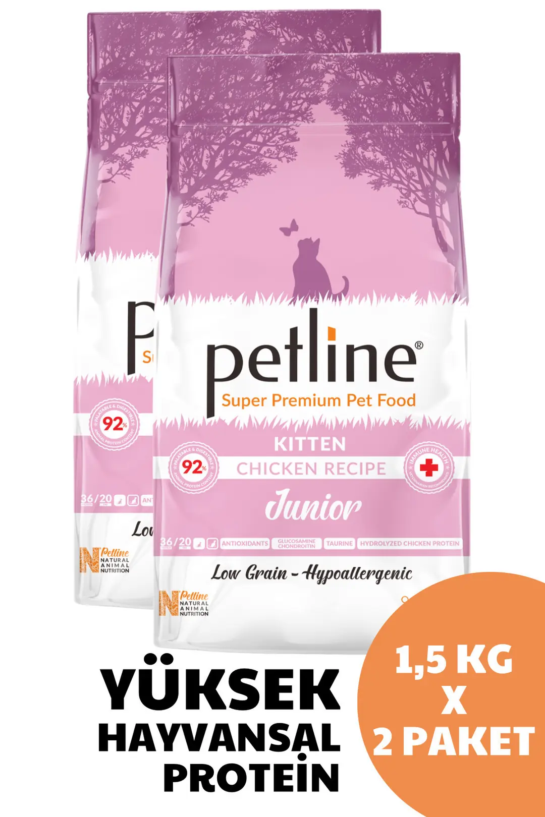 Kondroitin Ve Taurin Destekli Tavuklu Yavru Kedi Maması 3kg ( 2 X 1,5kg ) - Junior Kitten
