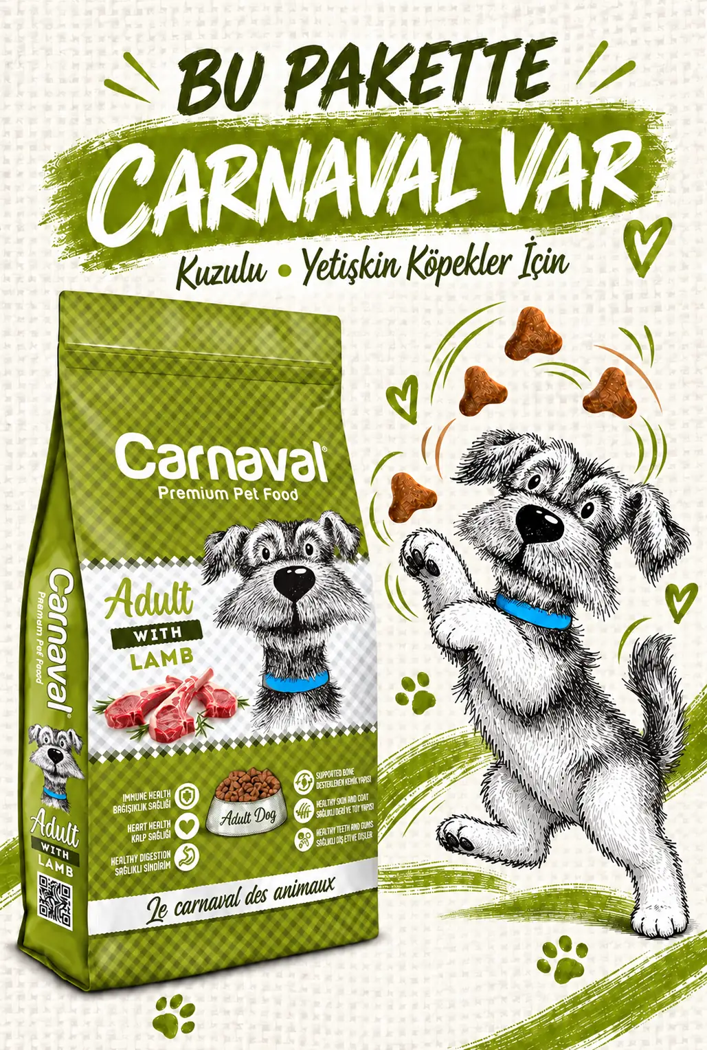 Kuzu Etli Yetişkin Köpek Maması 15kg