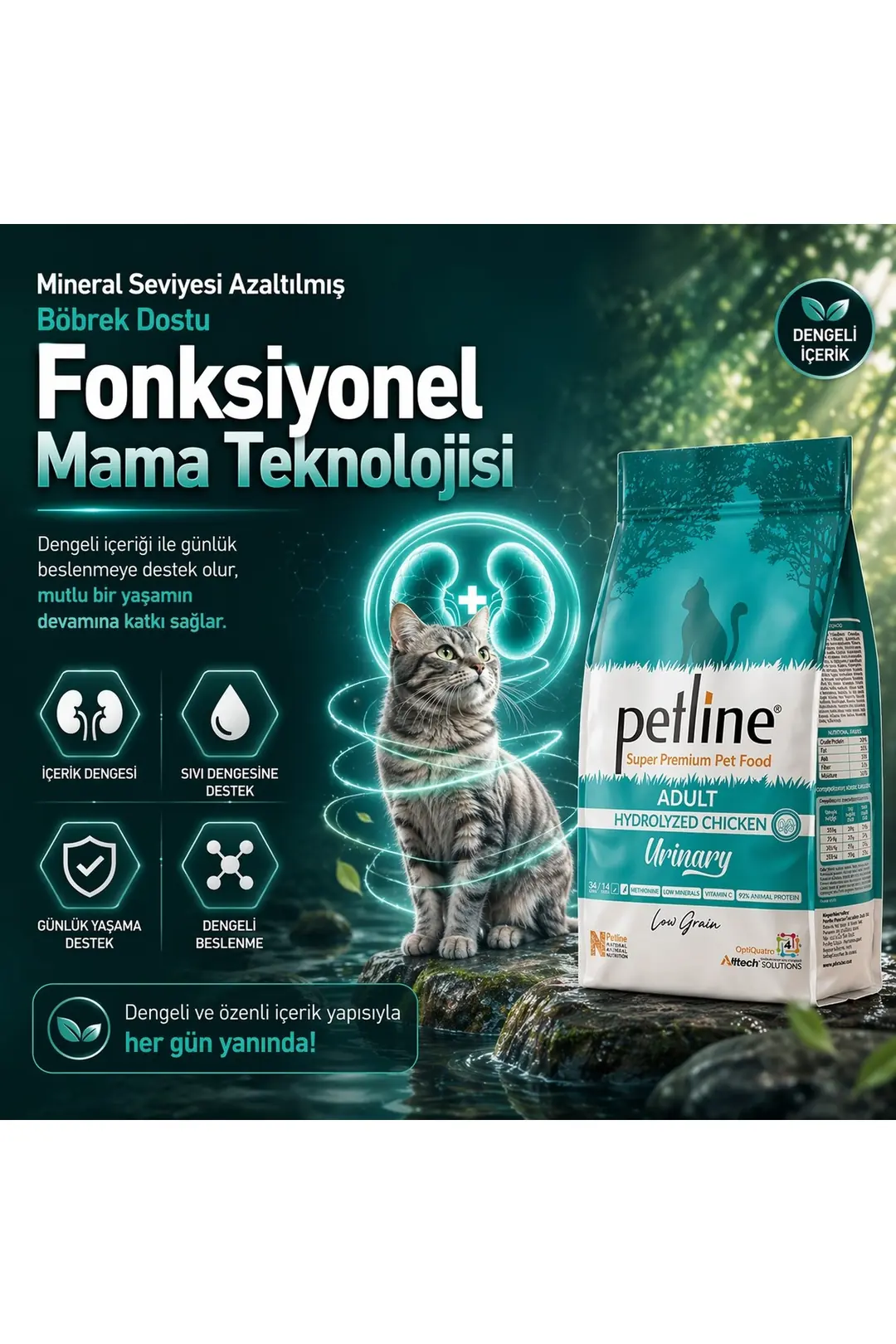 Urinary Tavuklu Idrar Yolu Destek Yetişkin Kedi Maması 1.5 Kg