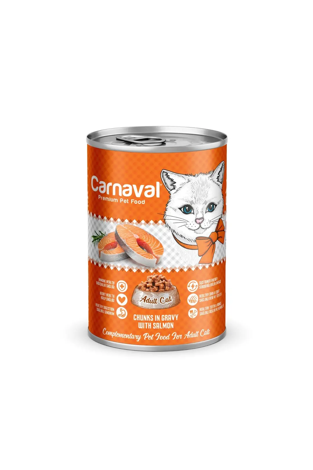 Kaliteli Yaş Mama 48 Adet Yetişkin Kedi Konservesi - Somon Balıklı 400 gr