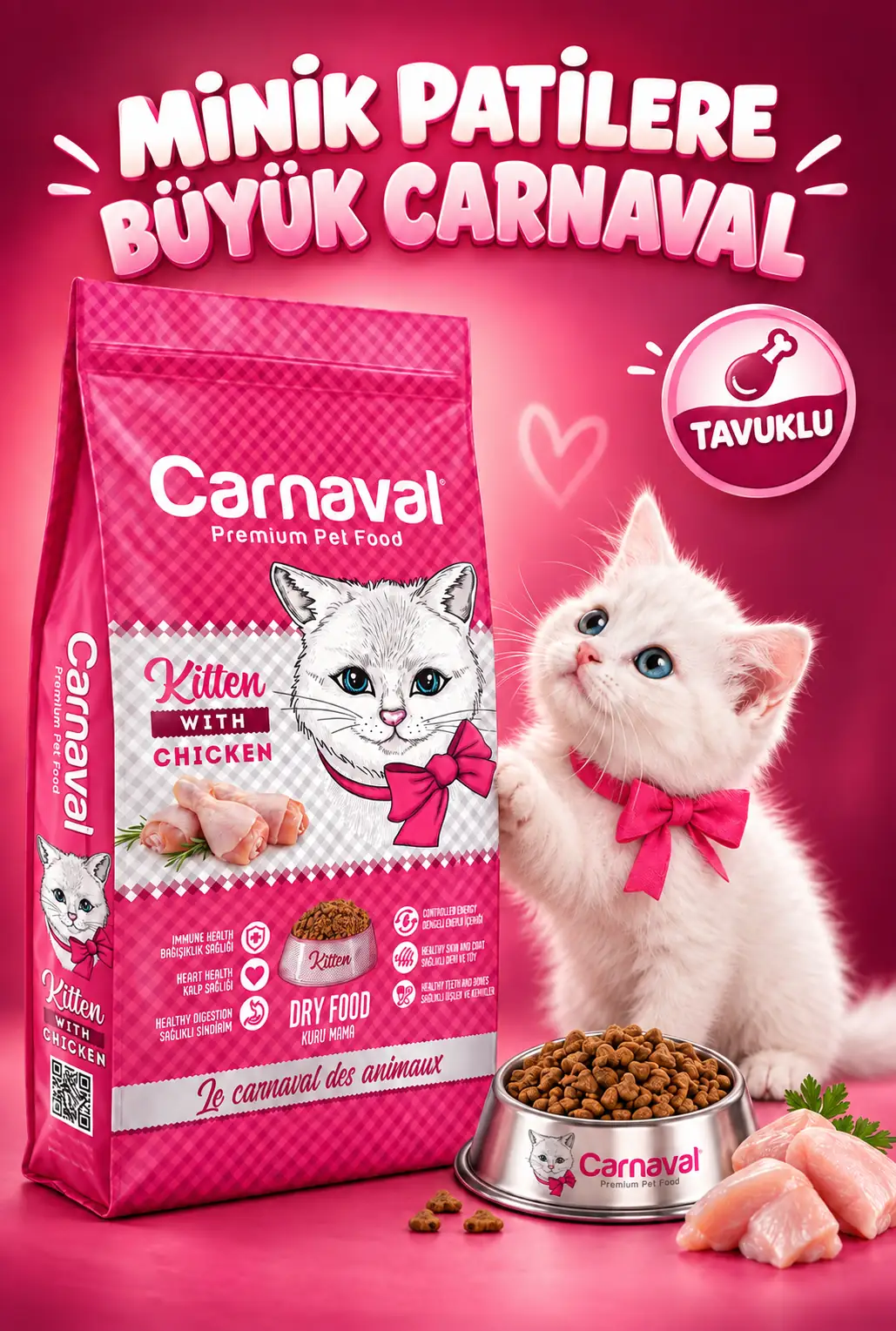 Ürün görseli: Tavuklu Yavru Kedi Maması  15 Kg