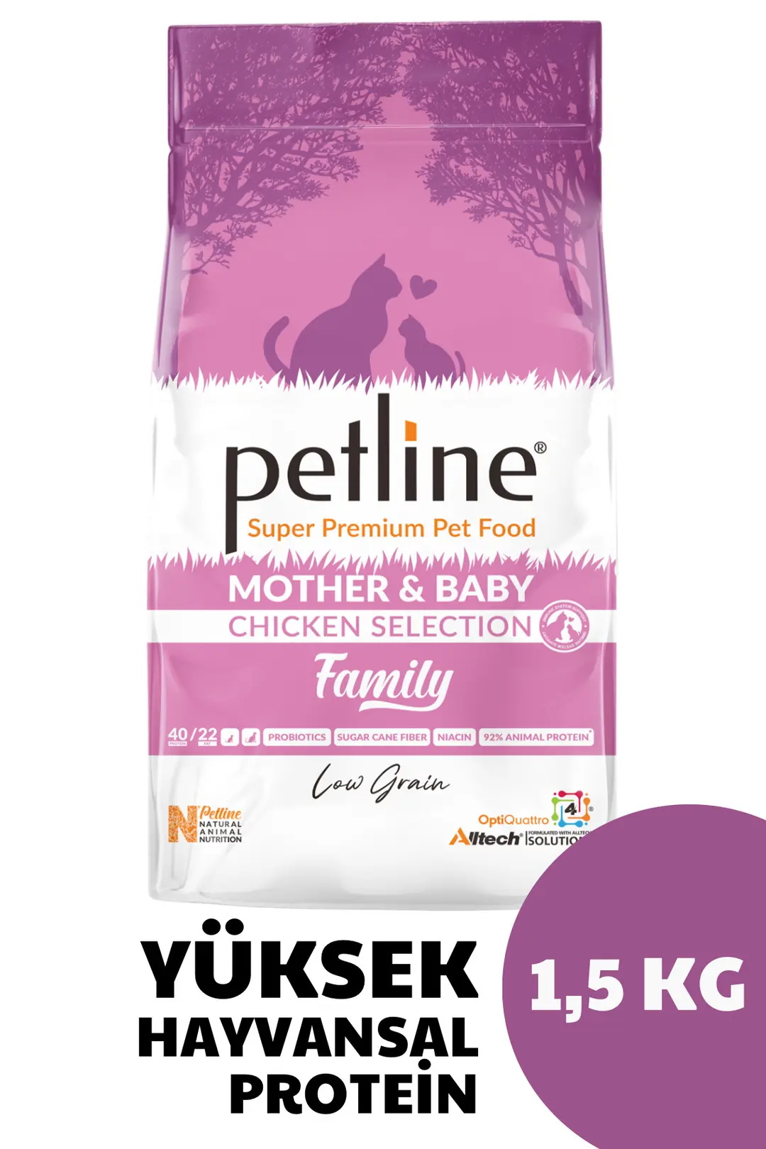 Anne Ve Yavruya Özel Besleyici Tavuklu Kedi Maması 1,5kg - Family
