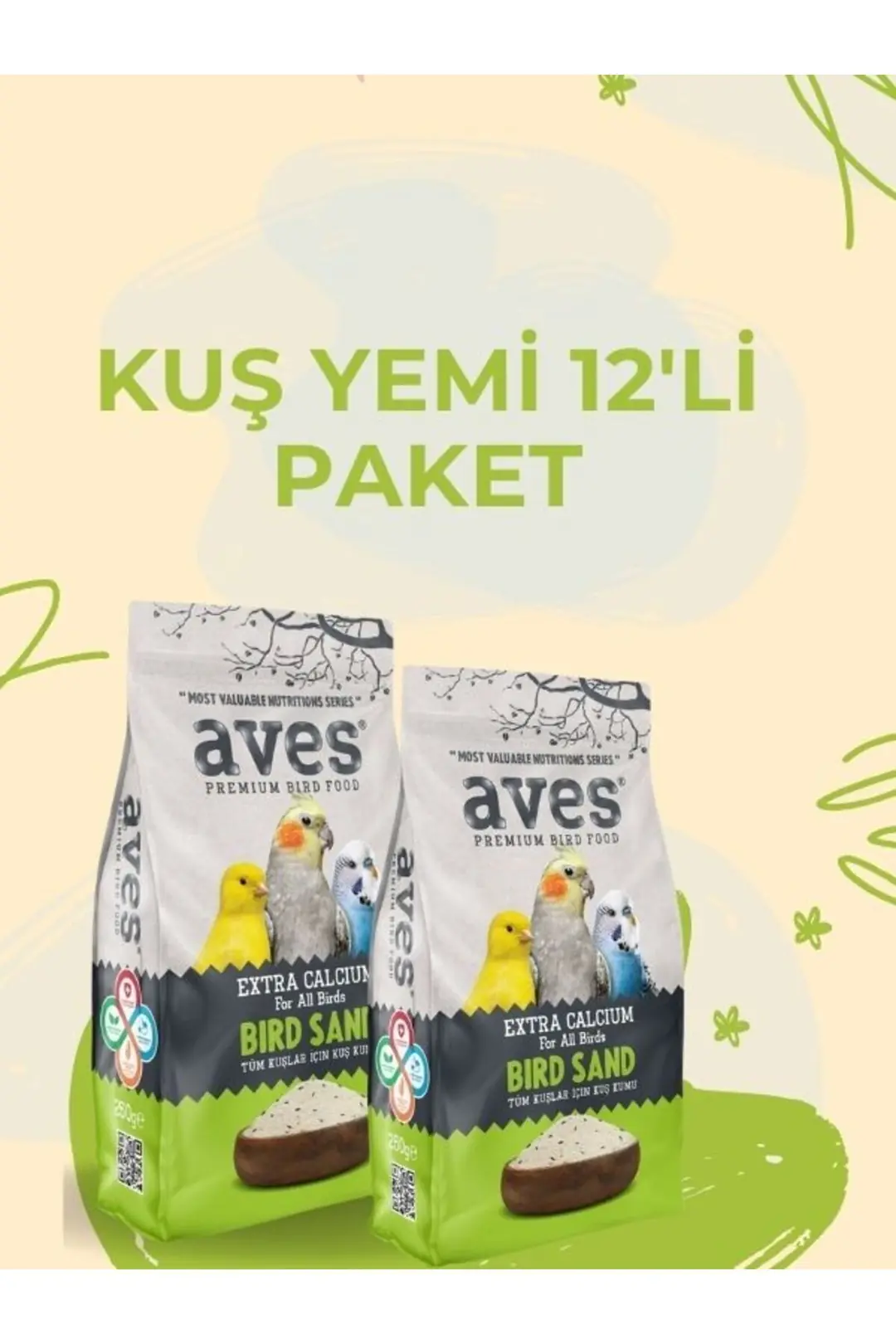 Kaliteli Özel Üretilmiş Kuş Kumu 250Gr