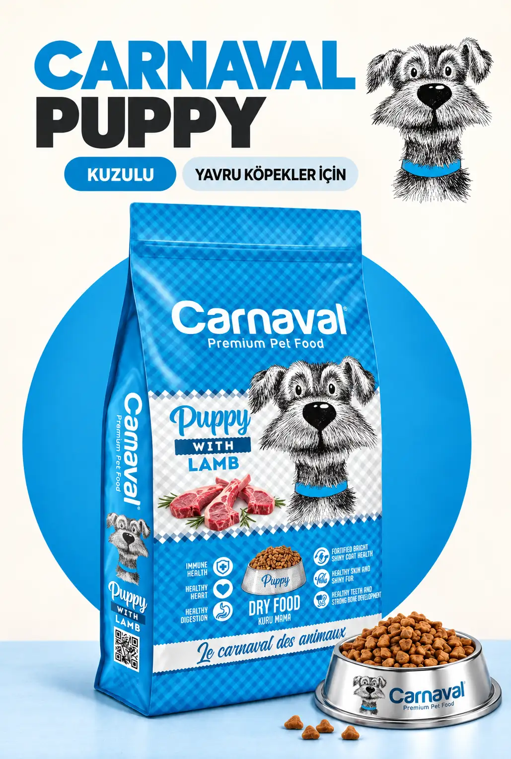 Kuzu Etli Ve Pirinçli Yavru Köpek Maması 15 Kg