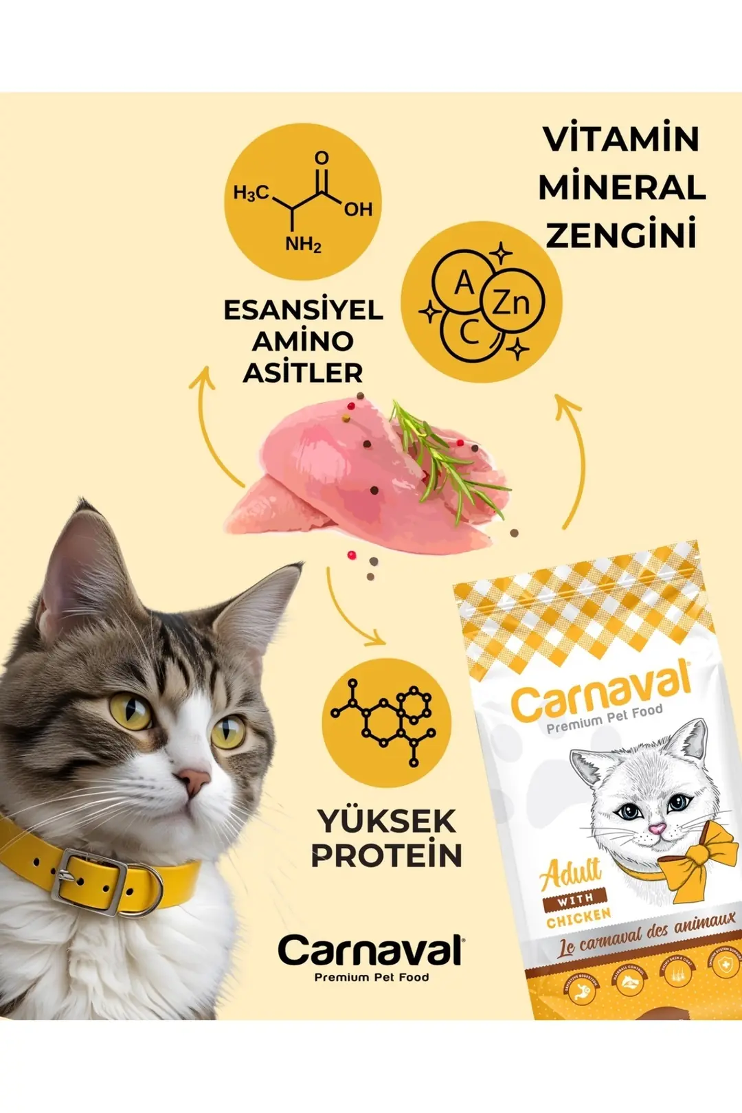 Tavuklu Yetişkin Kedi Maması 15kg