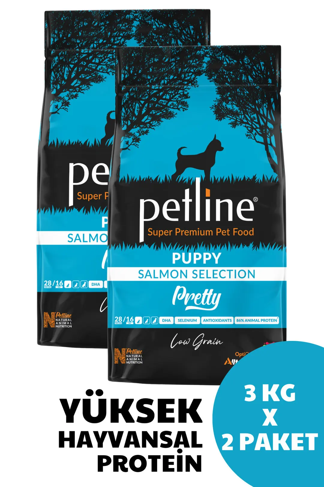 Antioksidan Ve Omega Deposu Somonlu Yavru Köpek Maması 6kg (2 X 3KG) - Pretty