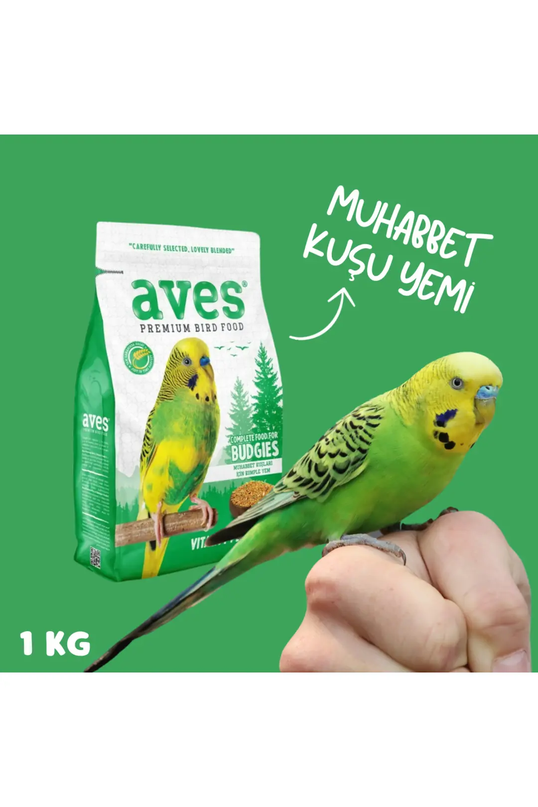 Kaliteli Aves Muhabbet Yemi 1 KG Kuş Yemi Premium