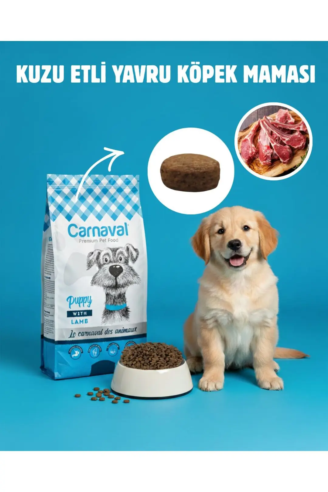 Kuzu Etli Ve Pirinçli Yavru Köpek Maması 15 Kg