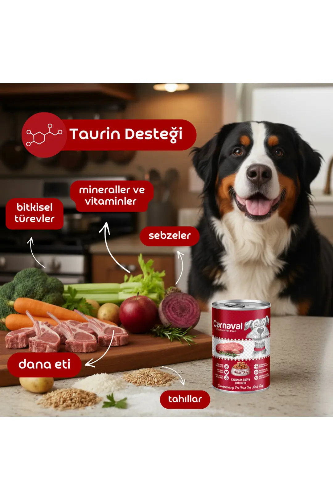 Parça Etli Biftekli Köpek Konservesi 400 Gr X 1 Adet