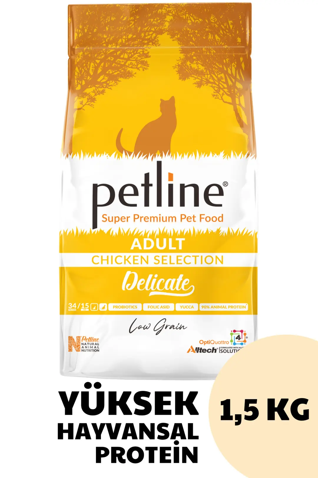 Yüksek Proteinli Ve Dengeli Beslenme Sağlayan Tavuklu Kedi Maması 1.5 kg - Delicate