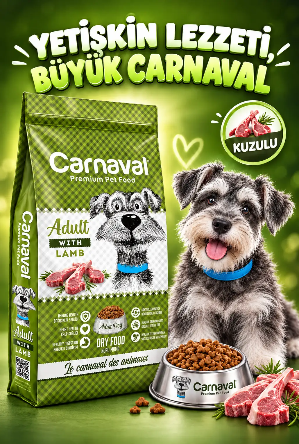 Ürün görseli: Kuzu Etli Yetişkin Köpek Maması 15kg