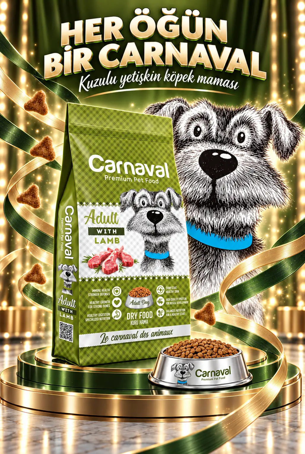 Kuzu Etli Yetişkin Köpek Maması 15kg